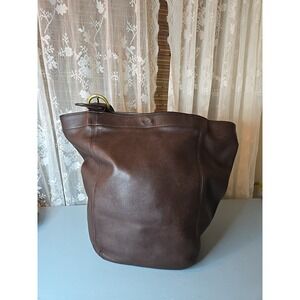 Vintage Coach Dark Brown Mahogany, Leather Work Tote 4082 No Hang Tag Usa 90 (s6